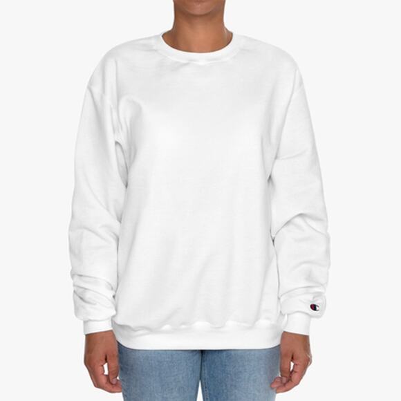 Champion‎ Women's Reverse Weave Crewneck Pullover Sweater Stretch White Size M - Picture 1 of 7